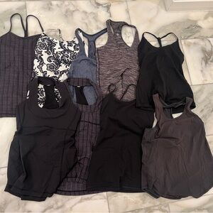 lululemon athletics Tank Tops bundle power y cool racerback, 9 in rare colors!